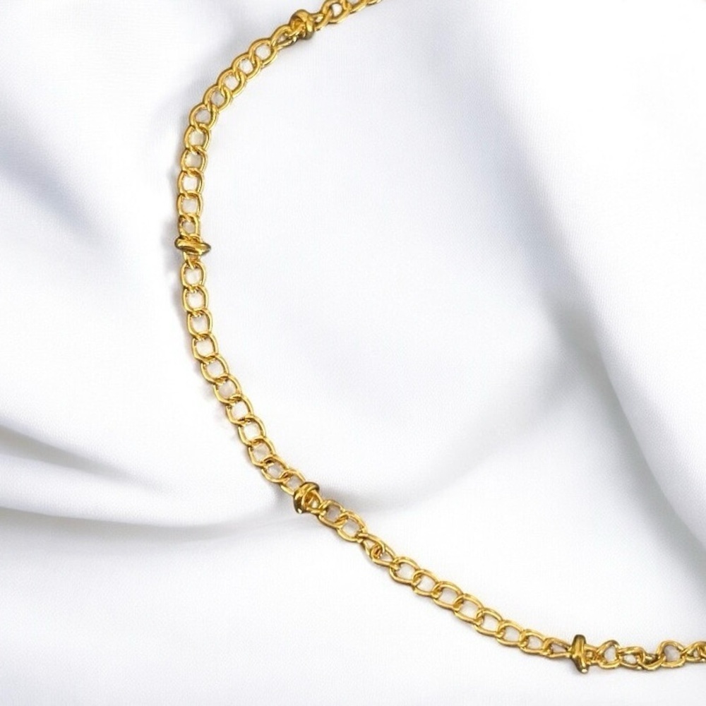 Fashion jewelry Gold plated women’s 6.7 inch satellite bracelet - Picture 4 of 4
